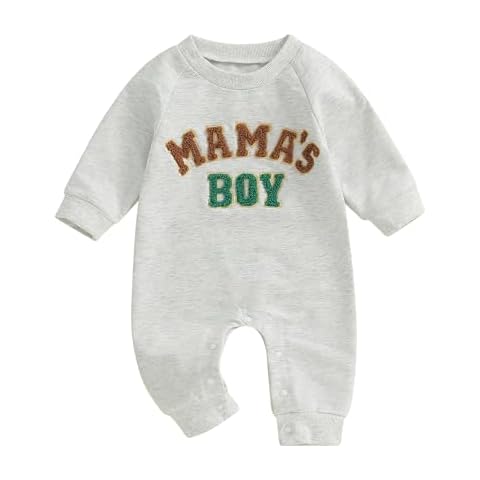 PanLidapan Mama's Boy Long Sleeve Romper Cover