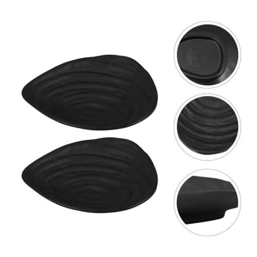 Platos de sushi de melamina negros, set x2 miniatura 7