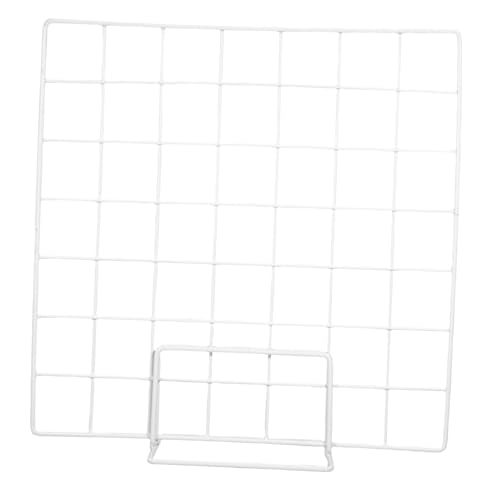 HAWILLOSCH Elegant Grid Photo Display Rack Multi-purpose Metal Desk Plate Holder Retail Craft Fair Merchandise Stand