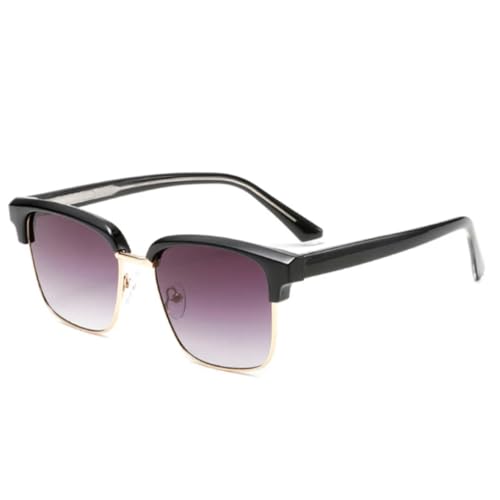 Lunettes de soleil rétro semi-métalliques haut de gamme et verres dégradés UV400 féminins