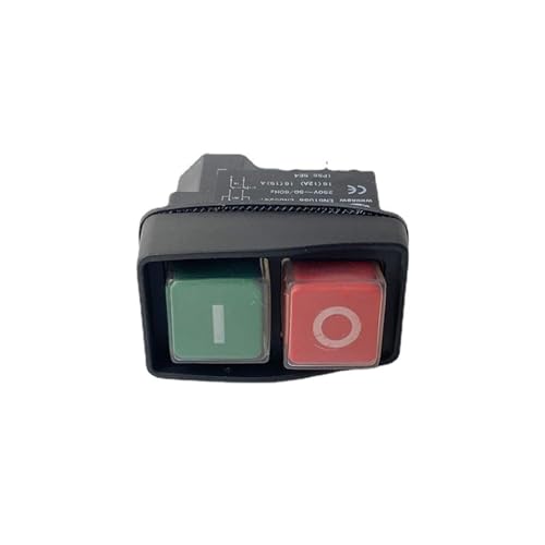 Interruptor electromagnético YCZ2 de reinicio con 4 pines 220V botón rojo verde 3