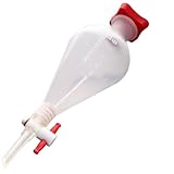 1000ml Plastic Pear-Shaped Separatory Funnel – Durable Labware with Stopcock and Graduations