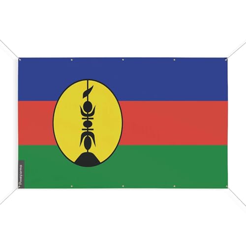 Drapeau de la Nouvelle-Calédonie grand format à oeillets renforcés