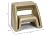 Simplay3 Handy Home Step Stool Plastic Two-Step Stool Seat - Indoor or Outdoor Use - 15.5" x 19" x 16" - Tan, Made in USA