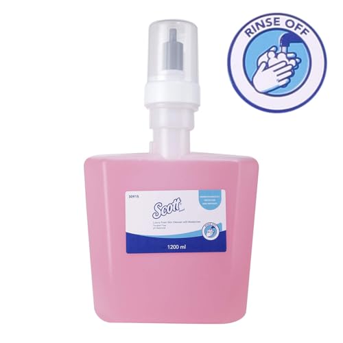 Image of Kimberly-Clark Professional Handwash Soap & Sanitiser Touchless Electronic Dispenser (92147) and Scott Gentle Handwash Foam Soap, Pack of 6, 1.2L /Cassette (Total 7.2 Liters) (30915)