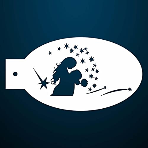 oshhni 23 Peças de Estênceis Faciais para Crianças Pintura Facial Pintura Corporal Maquiagem para Fe