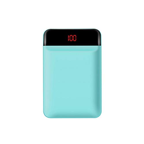 Mini Wireless Power Bank Mobile Phone Fast Charger with Digital Display Screen sky blue