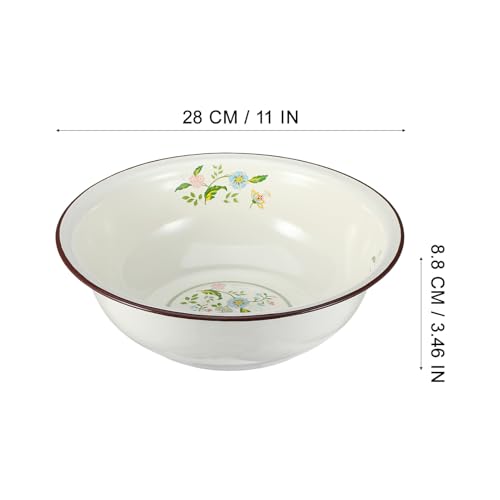 Tazón esmaltado vintage de 28 cm Operitacx miniatura 2