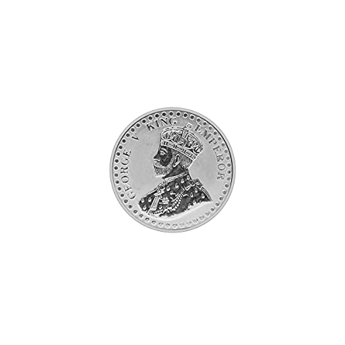 Image of MAA SILVER Pure Silver King George BIS Hallmarked Round Coin Chandi Sikka Perfect for Gifting Investment (999 Purity)