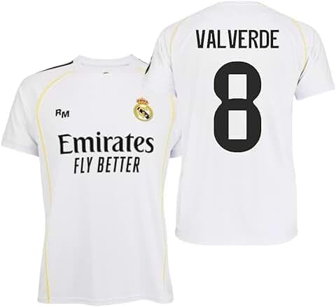TokyRu Sports Real Madrid Camiseta Adulto 1a equipación 25-26 - Réplica Oficial Valverde Nº 8 - Talla M