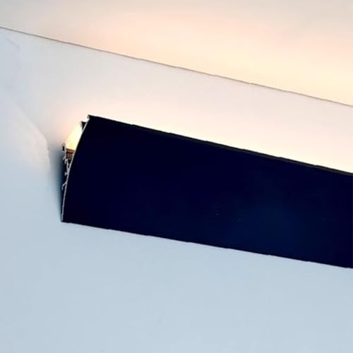 Oracra Crown Moulding Black Crown Molding Lighting Skirting, Aluminum Channel Diffuser for Led Strip Lights, 3.3ft 4ft 6ft 8ft 10ft Led Baseboard Trim for Theater/Kitchen(2.6m(8.5ft))