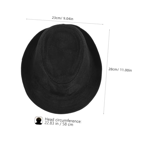 Children Black Felt Jazz Wide Brim Fedora Hat - Gangster Party Costume Accessory for Kids2