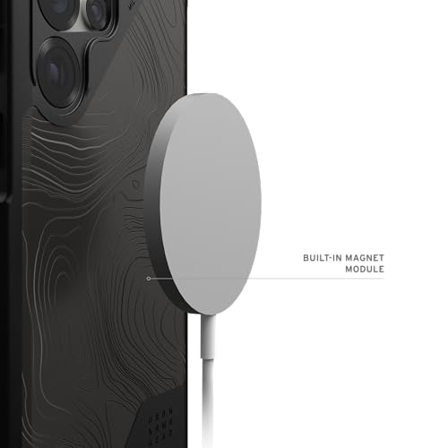 Image of Urban Armor Gear TPU UAG Metropolis LT Rugged Heavy Duty Shockproof Protective Case /Cover Designed For Galaxy S25 Ultra 5G (2025) Magnetic Charging Compatible - Topography Black