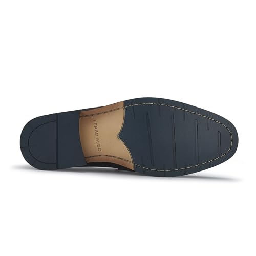 Image of Ferro Aldo Men's Premium Moc Toe Loafers | Casual & Dress Styles with Tassels & Horsebit Buckles
