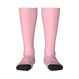 YXLymxDAMAI Medias altas hasta el muslo rosa natural para mujer y hombre, calcetines deportivos al aire libre, color blanco, Natural rosado, talla única