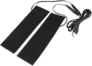 Akozon USB Heated Insoles, Heater Pads 1 Pair 5V USB Electric Heating Element Film Heater Pads for Warming Feet for Men/Women Comfortable Temperature Controller