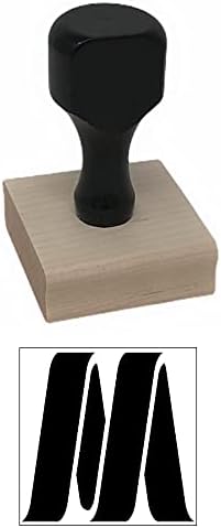 Miniatura 5 de Infusion Sello de goma de madera de alta calidad personalizado con índice grabado láser y mango de madera negra resistente, 2 x 2 pulgadas