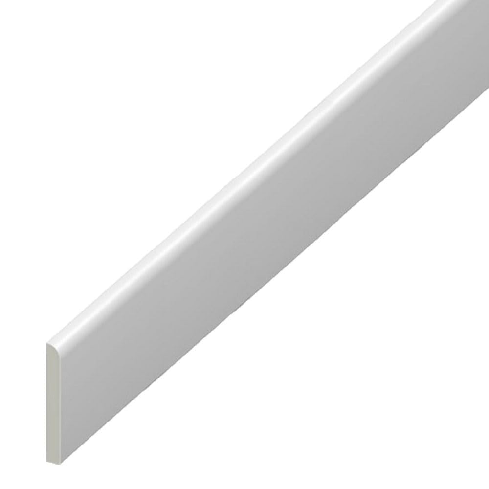 UPVC Plastic Trim 45mm x 2m Length - White Architrave Skirting Board and Window Finishing Trim