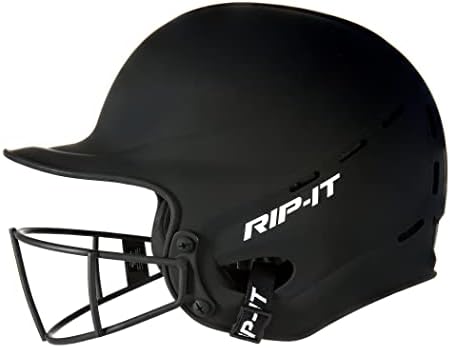 RIP-IT | Vision Pro Softball Batting Helmet | Matte | Black M/L | Lightweight Women's Sport Equipment