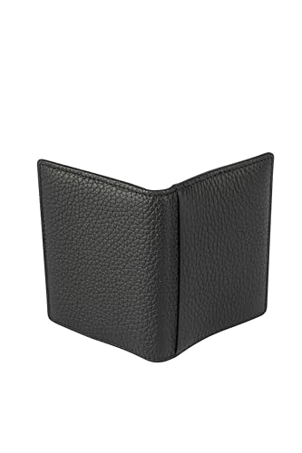 Men's Credit Card Holder, Black Leather Wallet, Slim Bi-fold Wallet, Compact Wallet, RFID blocking