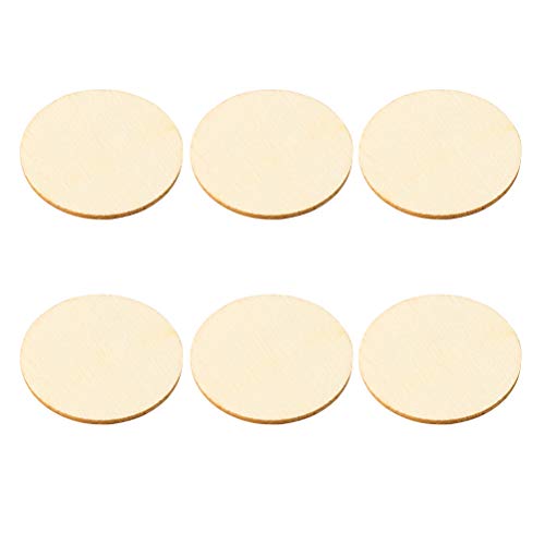 VALICLUD 50pcs Natural Wood Pieces Slice Round Unfinished Wooden Discs for Crafts Centerpieces DIY Ornaments Thanksgiving Decoration