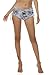Soojun Women's Low Rise Side Straps Cheeky Mini Denim Shorts Clubwear, US 4-6, Style 1
