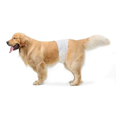 Amazon Basics Male Dog Diapers, Ultra Absorbent Disposable Wrap with Wetness Indicator, Secure Fit, Leakproof and Breathable, Large, 30 Count