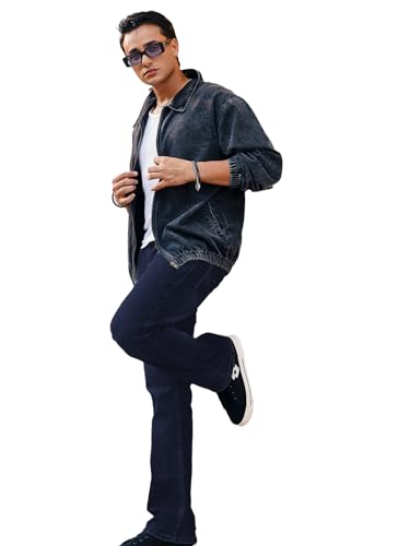 Image of Urbano Fashion Men's Stretch Fit Mid Rise Washed Bootcut Jeans Stretchable