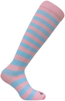 CaresoxBaby Shower Maternity and Vein Support Graduated Compression Recovery Socks, Pink/Sky, Small - CSN7011