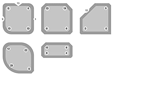 Fugenglätter Set 5-tlg - Fugenabzieher Set für Silikon und Acryl