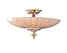 14" Crystal Basket Flush Mount Light in English Bronze Crystal: Swarovski Strass