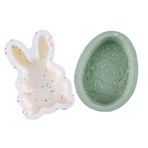 Holibanna 2 Piezas Molde De Torta Moldes Para Tostadas Hermosos Moldes Para Pasteles Moldes Decorativos Para Postres Herramientas Para Hornear Moldes De Postre De Pascua Gel De Sílice Green