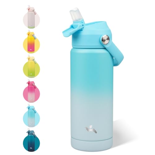 Image of Konokyo 18 oz Insulated Stainless Steel Sports Water Bottle with Straw Lid