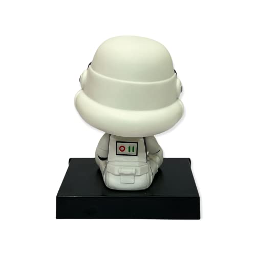 Image of AUGEN Super Hero Storm Trooper Action Figure Limited Edition Bobblehead with Mobile Holder for Car Dashboard, Office Desk & Study Table (Pack of 1)