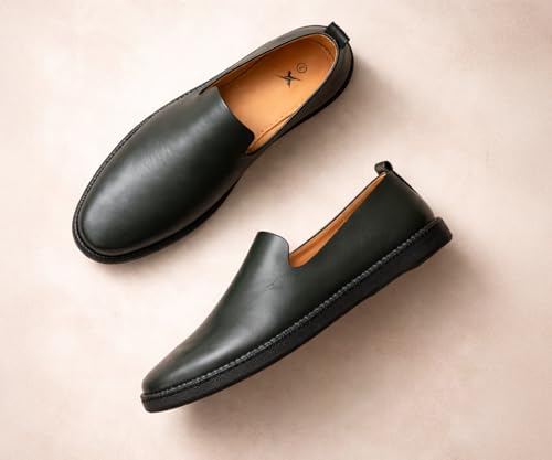 Image of Kraasa Men's Jutis Ethnic Casuals, Slip-on Closure, Stylish Loafers | Perfect for Formal Wear, Business and Parties