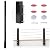 Muzata Cable Railing Post Fascia Side Mount Square Weldless Flat top 42"x2"x2" Stainless Steel Black Powder Coated Pre-Drilled Posts Wood Level Deck Balustrade Invisible PF02 BH4L, PT1 PT3 PT6