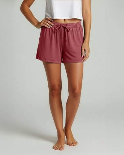 Image of Real Essentials 3 Pack: Women's Pajama Shorts Sleep Lounge Sweatshorts Comfy Sleepwear Bottoms (Available In Plus Size)