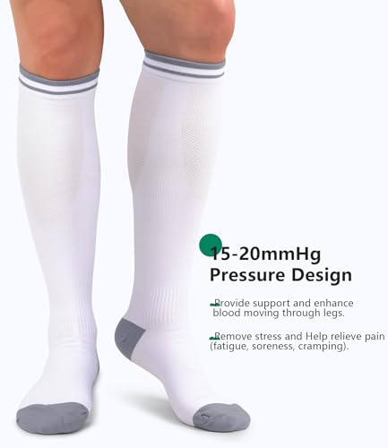 Image of FuelMeFoot 3 Pack Copper Compression Socks - Compression Socks Women & Men Circulation - Best for Medical,Running,Athletic