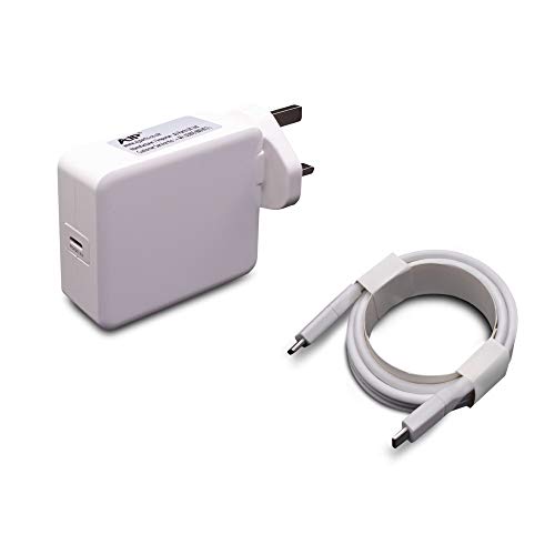 WIKIPARTS 45W USB-C TYPE C Charger for LG gram SuperSlim OLED 15Z90RT-K.AA77A1 Laptop usb c Pc Power supply charger Adaptor with Usb C Cable -White