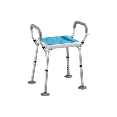 Asiento Ducha Ajustable Altura,Taburete Ducha Interior con Brazos,Fácil Limpieza y Alta Capacidad Carga,para Uso baño(Style 2)