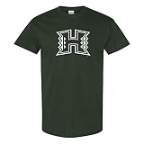 UGP Campus Apparel AS02 - Hawaii Rainbow Warriors Primary Logo T-Shirt - Large - Forest