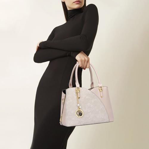 Image of KKXIU Triple Compartments Purses and Handbags for Women Fashion Ladies Satchel Shoulder Top Handle Bag