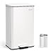 Produktbild SONGMICS Mülleimer Küche, 40 Liter Abfalleimer, großer Tretmülleimer, mit Deckel, aus Stahl, Soft-Close, inklusive 15 Müllbeutel, weiß LTB540W4002