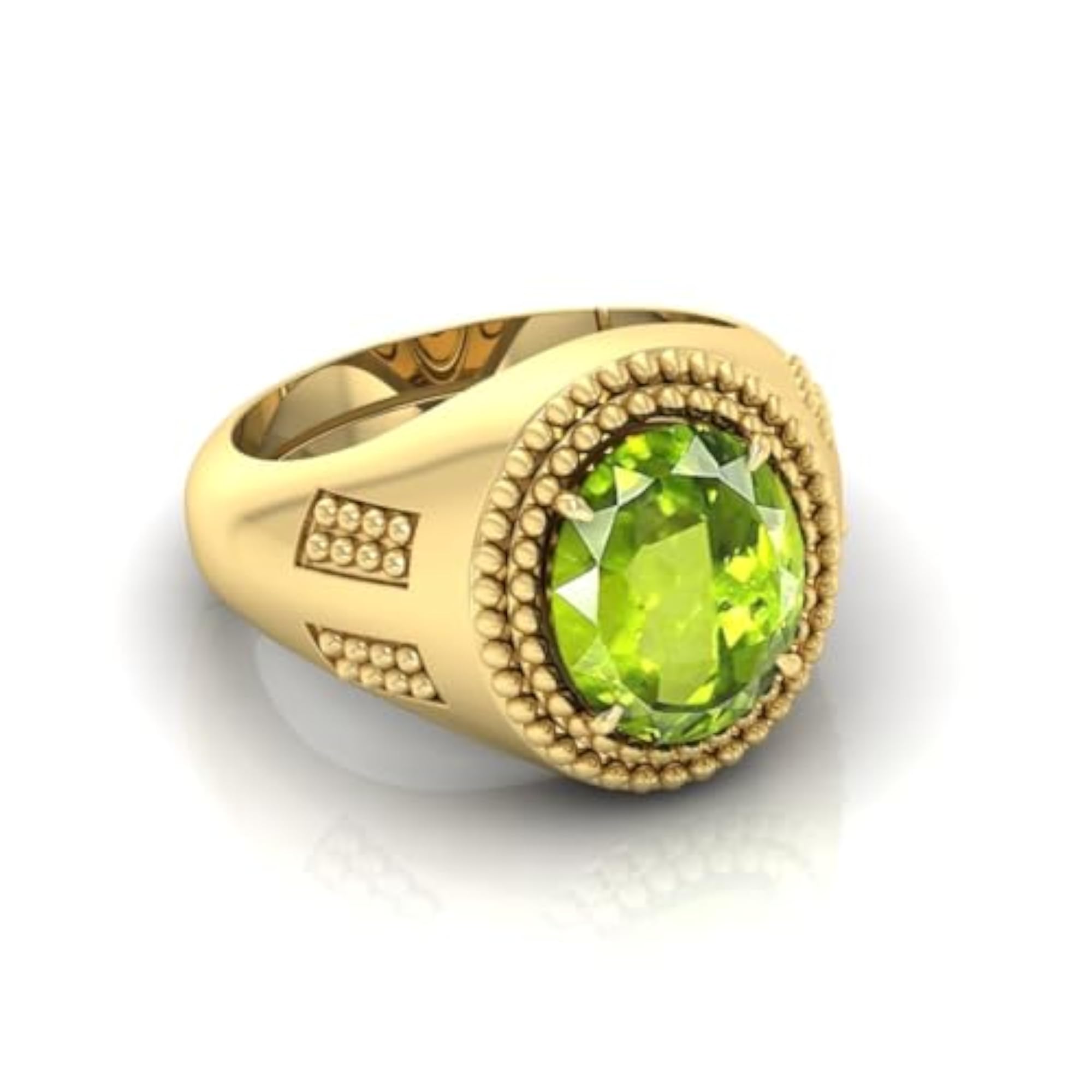7.25 Ratti Peridot Adjustable Ring, Lab Certified