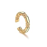 MYEARS Women's 14K Gold Filled Small Boho Beach Ear Cuff Hoop, 3.8mm-3.9mm Tube Diameter, Hypoallergenic, Gift Box