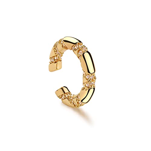 MYEARS Women Ear Cuff Earring Gold Non Pierced Ear Cartilage Clip on Wrap Hoop 14K Gold Filled Tiny Boho Beach Simple Minimalist Delicate Handmade Hypoallergenic Jewelry Gift-Sold as Single/Pair - Main Image