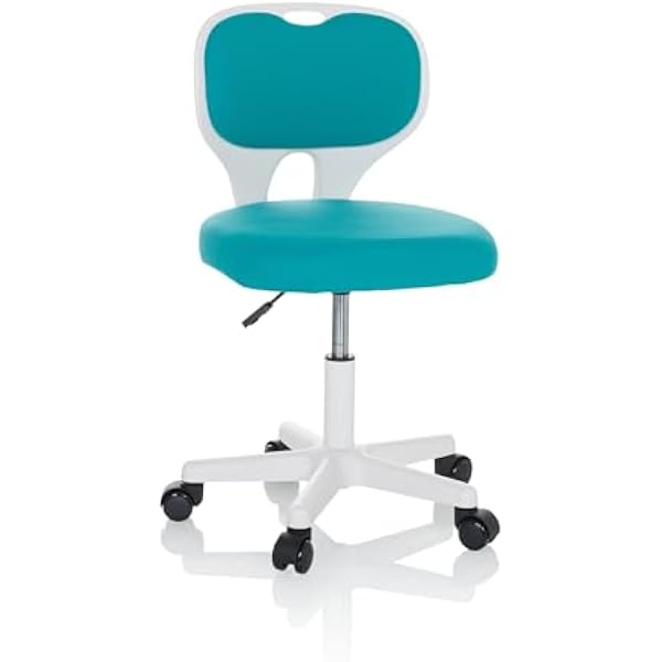 hjh OFFICE Dziecięce krzesło biurowe KIDDY TOP W krzesło biurowe dla dzieci krzesło obrotowe, kolor niebieski, 736426