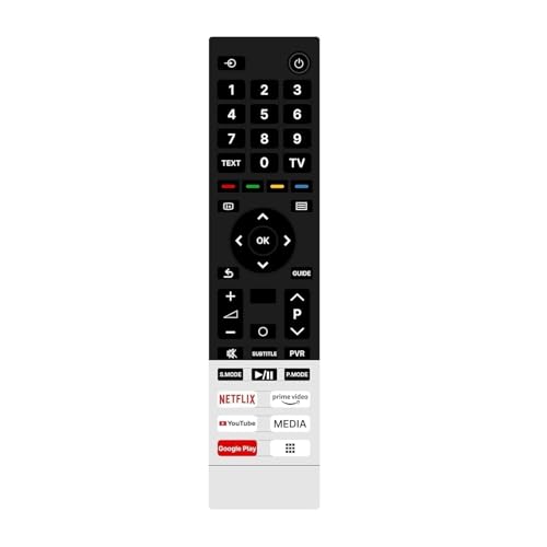 RAVIAD Compatible with Toshiba Smart Tv Remote Without Voice - Hot Keys Netflix, Prime Video, Media, Google Play, YouTube and Media Use for LCD LED...