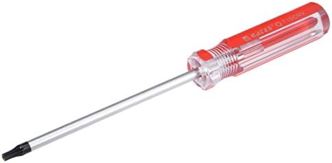 sourcingmap Torx Screwdriver, T20 Security Magnetic Star Screw Driver with 4" CR-V Shaft and Clear Red Handle
