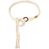 Quantité et couleur:1 pièce de ceinture de taille de couleur blanche, orné de perles de bois pour un look rustique et artisanal